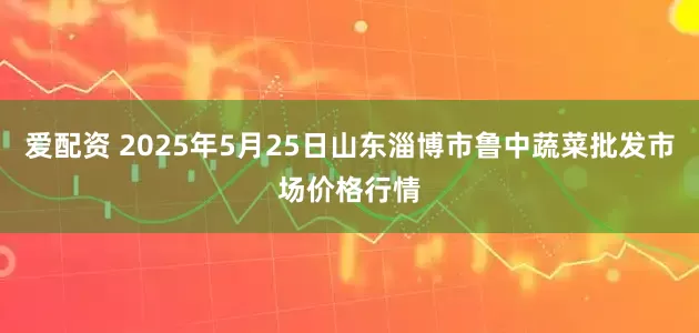 爱配资 2025年5月25日山东淄博市鲁中蔬菜批发市场价格行情