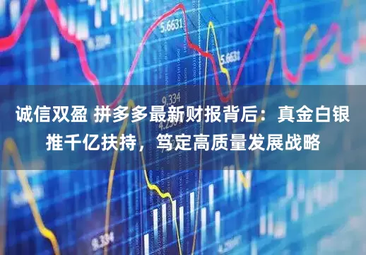 诚信双盈 拼多多最新财报背后：真金白银推千亿扶持，笃定高质量发展战略
